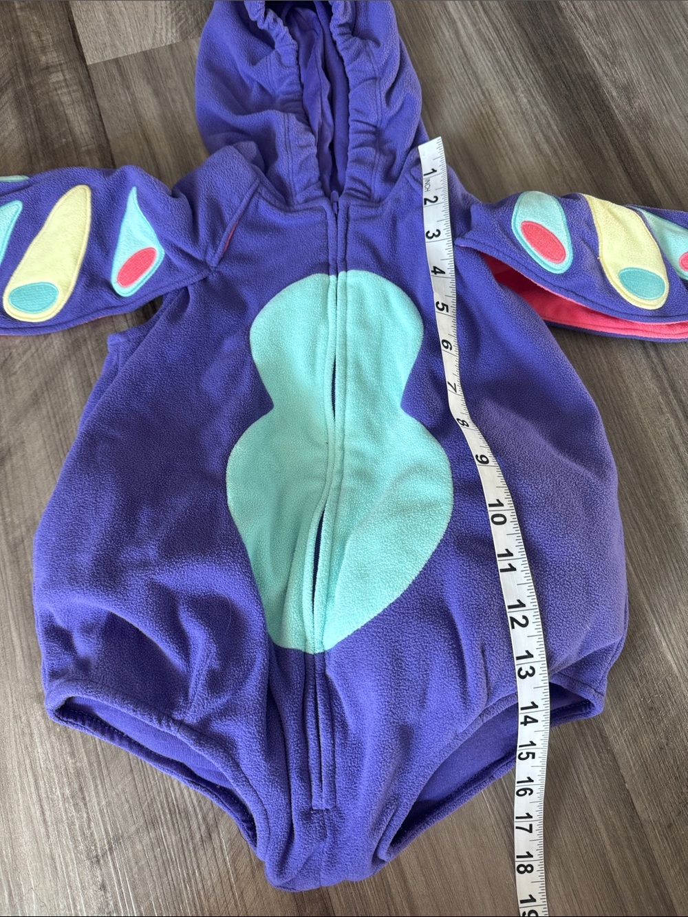 Girls Carters Peacock Costume 18 Months Purple warm zip up girls baby Halloween - Picture 3 of 5